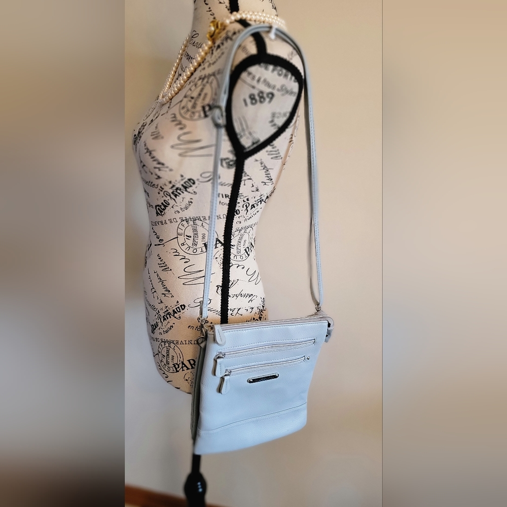 STONE MOUNTAIN ||  Blue-Gray Multi Pocket  Compartment Handbag  👜